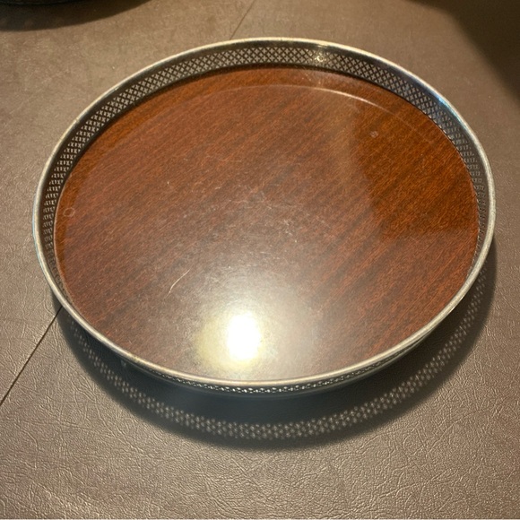 MCM Vintage Formica 12” & 14”Serving Tray silver plated - Picture 2 of 16